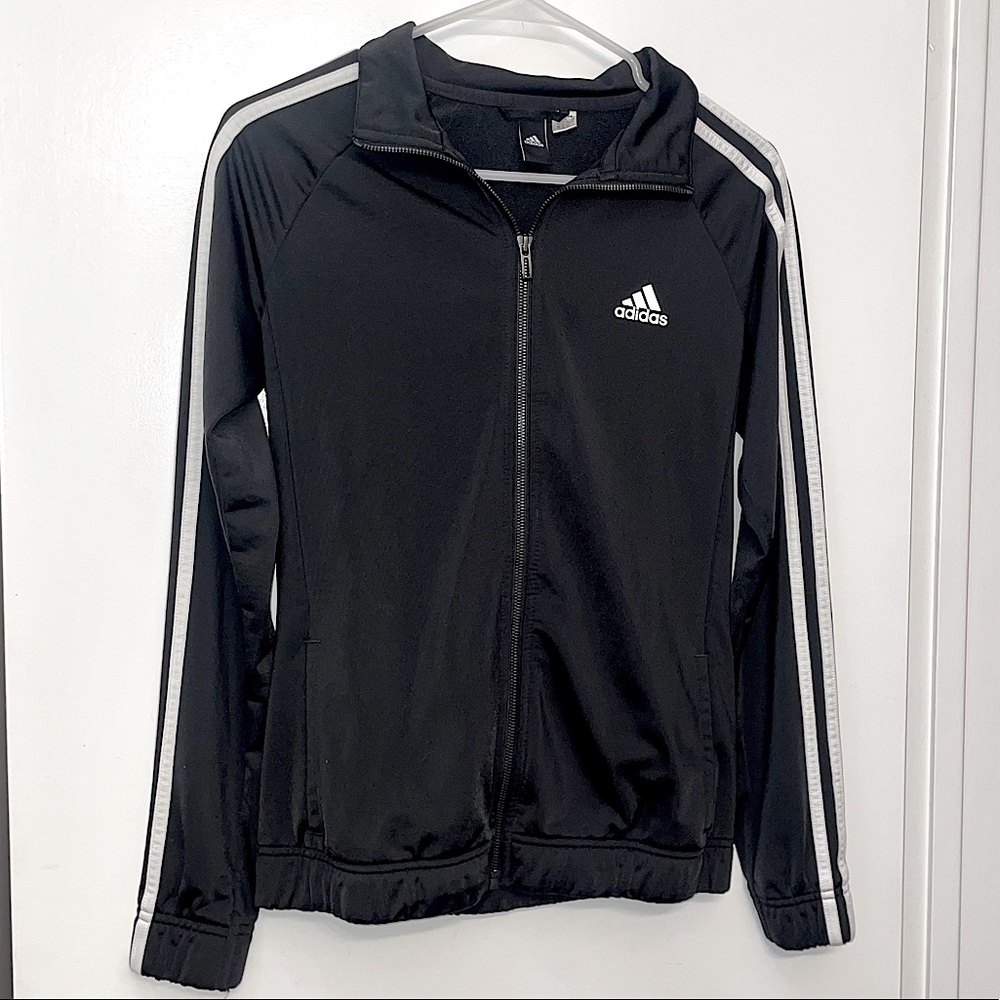 Black adidas tracksuit jacket